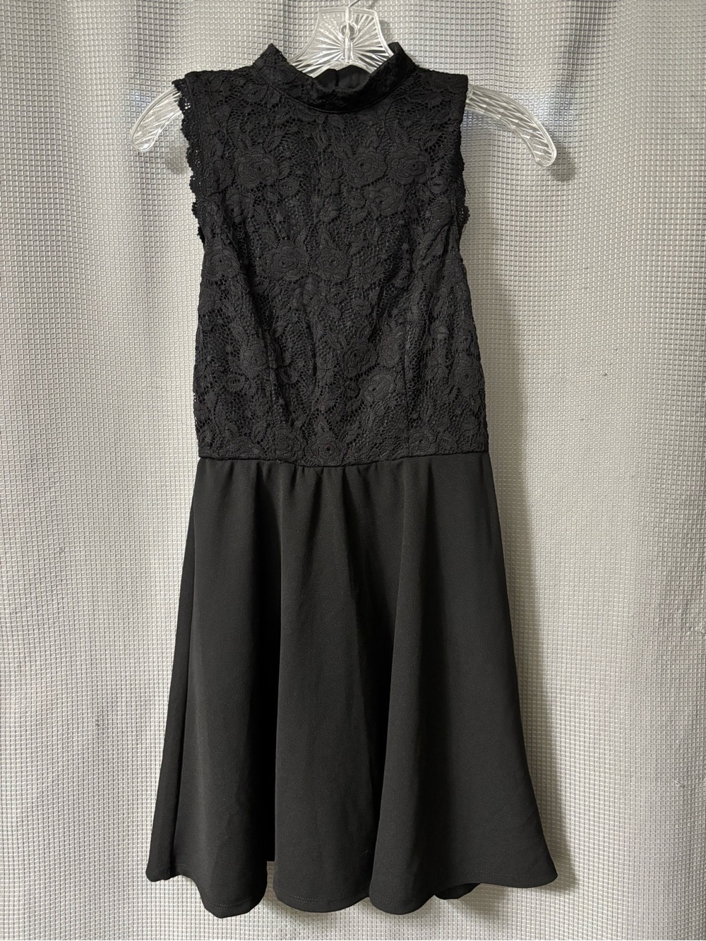 Black Lace Dress with Keyhole Back